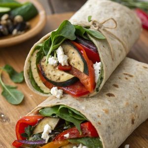 Wraps lechuga, humus verduras