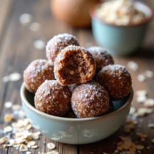 Bolitas energeticas de datiles i cacao